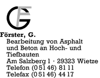Frster GmbH, Gerhard