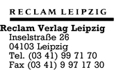 Reclam Verlag Leipzig