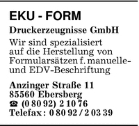 EKU-Form Druckerzeugnisse GmbH