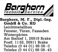 Barghorn GmbH & Co. KG, Dipl.-Ing. M. F.