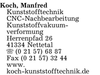 Koch, Manfred, Kunststofftechnik