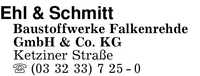 Ehl & Schmitt Baustoffwerke Falkenrehde GmbH & Co. KG