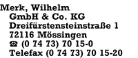 Merk GmbH & Co. KG, Wilhelm