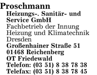 Proschmann Heizung-, Sanitr- und Service GmbH