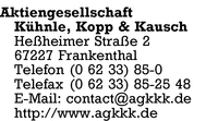 Aktiengesellschaft Khnle, Kopp & Kausch