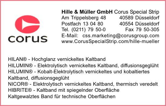 Hille & Mller GmbH Corus Special Strip
