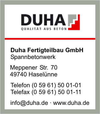Duha Fertigteilbau GmbH Spannbetonwerk