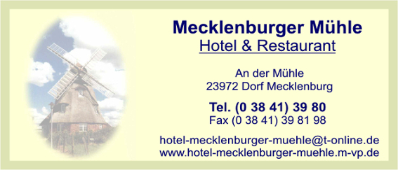 Firma Mecklenburger Muhle Hotel Restaurant In Wismar Branche N
