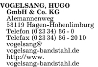 Vogelsang GmbH & Co. KG, Hugo