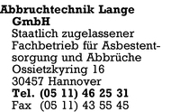 Abbruchtechnik Lange GmbH