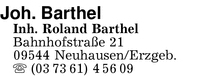 Barthel, Joh., Inh. Roland Barthel