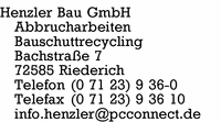 Henzler Bau GmbH