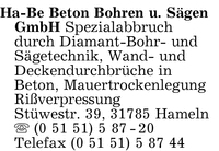 Ha-Be Beton Bohren u. Sgen GmbH