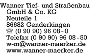 Wanner Tief- und Straenbau GmbH & Co. KG