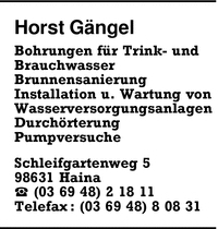 Gngel, Horst