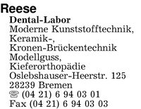 Reese Dental-Labor