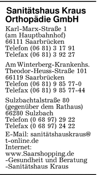 Sanit�tshaus Kraus Orthop�die GmbH