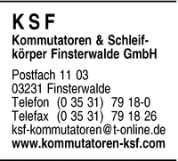 KSF Kommutatoren und Schleifringkrper Finsterwalde GmbH