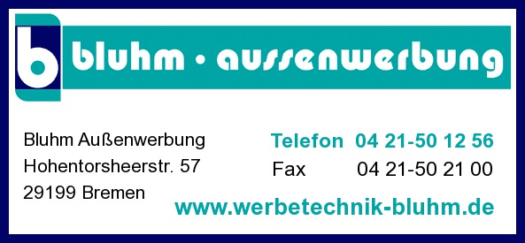 Bluhm Au�enwerbung