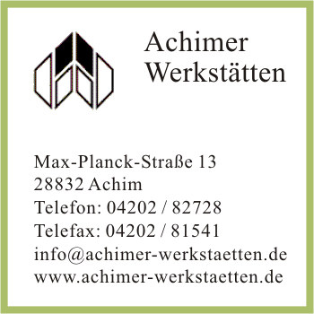 Achimer Werkst�tten G. Lagerpusch KG