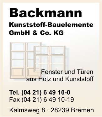 Backmann Kunststoff-Bauelemente GmbH & Co. KG