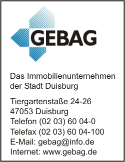 GEBAG Das Immobilienunternehmen der Stadt Duisburg