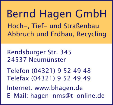 Hagen Hoch-, Tief- und Stra�enbau GmbH, Bernd
