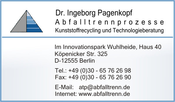Abfalltrennprozesse Dr. Ingeborg Pagenkopf